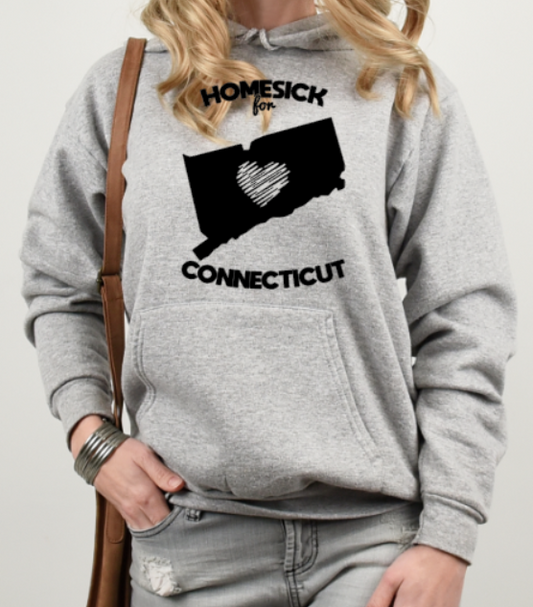 Connecticut Homesick for Softstyle Hoodie - (lots of color choices)
