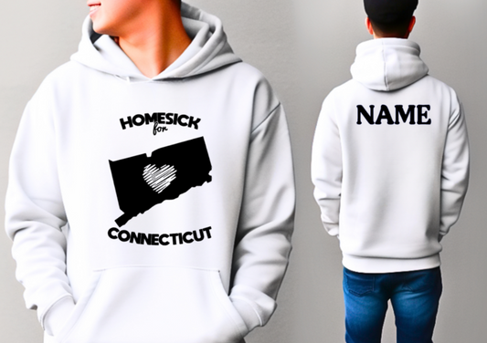 Connecticut Homesick for Softstyle Hoodie - (lots of color choices)