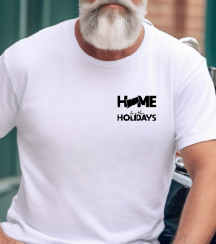 Connecticut Home for the Holidays Tshirt - Bella Canvas (lots of color choices)