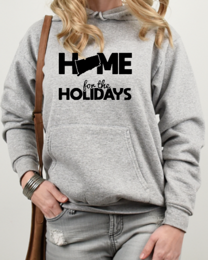 Connecticut Home for the Holidays Softstyle Hoodie - (lots of color choices)