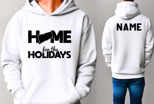 Connecticut Home for the Holidays Softstyle Hoodie - (lots of color choices)