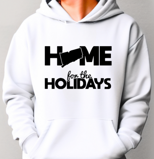 Connecticut Home for the Holidays Softstyle Hoodie - (lots of color choices)