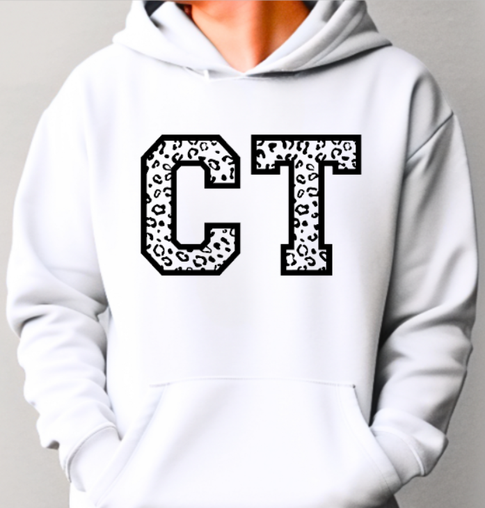 Connecticut Leopard Softstyle Hoodie - (lots of color choices)