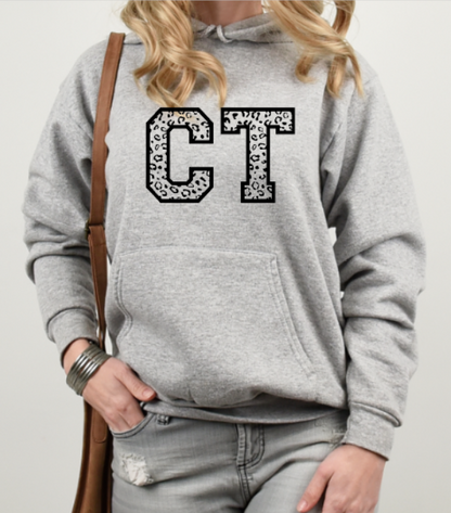 Connecticut Leopard Softstyle Hoodie - (lots of color choices)