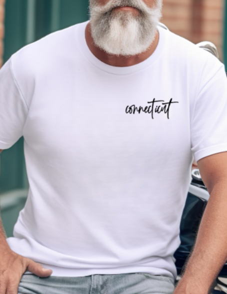 Connecticut Script Tshirt - Bella Canvas (lots of color choices)