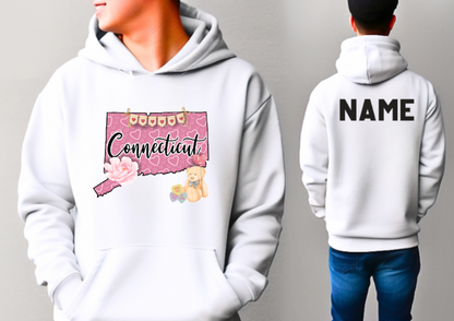 Connecticut Valentine Softstyle Hoodie - (lots of color choices)