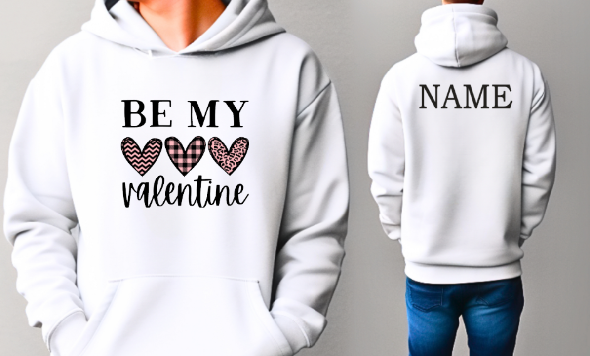 Valentine Be Mine Softstyle Hoodie - (lots of color choices)