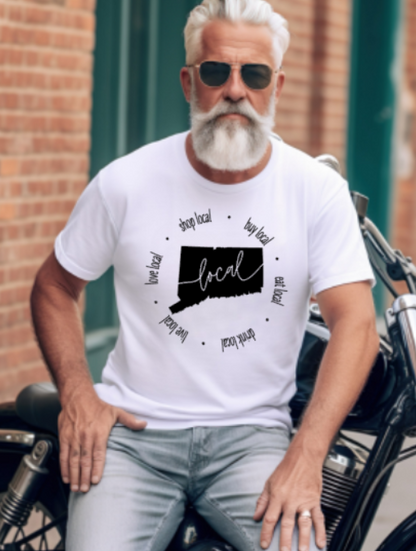 Connecticut Local Tshirt - Bella Canvas (lots of color choices)