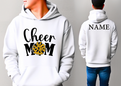 Cheer Mom - Hooded Softstyle Sweatshirt YOUTH to ADULT sizes (multiple color/ layout choices)