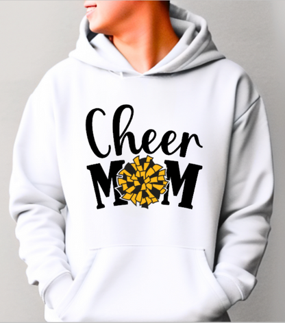 Cheer Mom - Hooded Softstyle Sweatshirt YOUTH to ADULT sizes (multiple color/ layout choices)