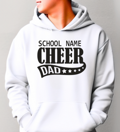 Cheer Dad - Hooded Softstyle Sweatshirt (multiple color/ layout choices)