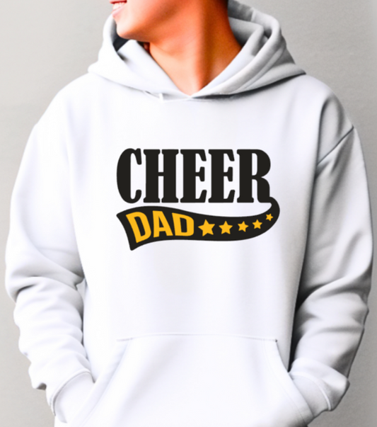 Cheer Dad - Hooded Softstyle Sweatshirt (multiple color/ layout choices)