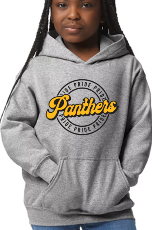 Panthers Pride  - Hooded YOUTH Softstyle Sweatshirt (multiple color/ layout choices)
