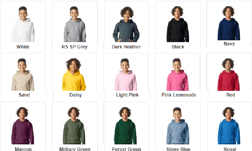 Panthers Pride  - Hooded YOUTH Softstyle Sweatshirt (multiple color/ layout choices)