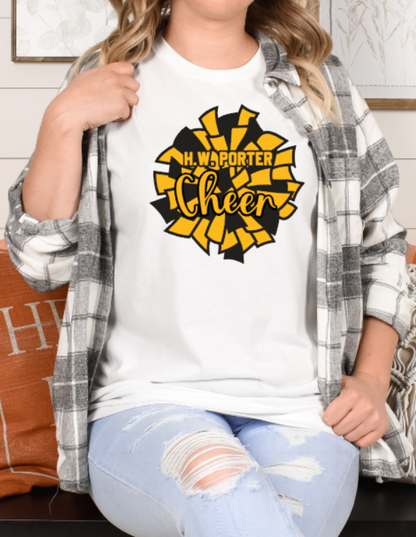H.W Porter Panthers Cheer Pom Pom Youth to Adult Customizable
