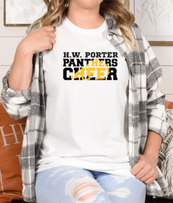 H.W Porter Panthers Cheer ADULT Softstyle Tee