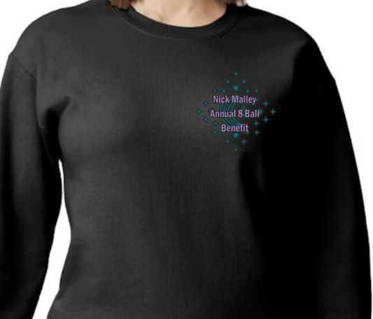 Nick Malley 2024 8ball Tournament Softstyle Gildan Crew Neck Sweatshirt (Youth and Adult)