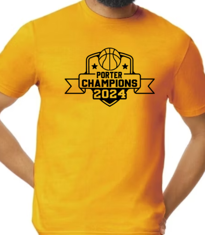 Porter Champions  ADULT NEW! Softstyle Tees - Customized Back Available
