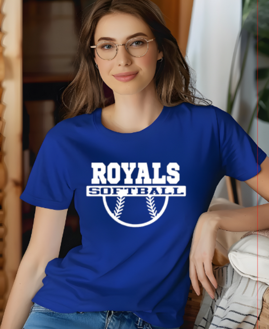 Royals Softball Blue ADULT NEW! Softstyle Tees - Customization available