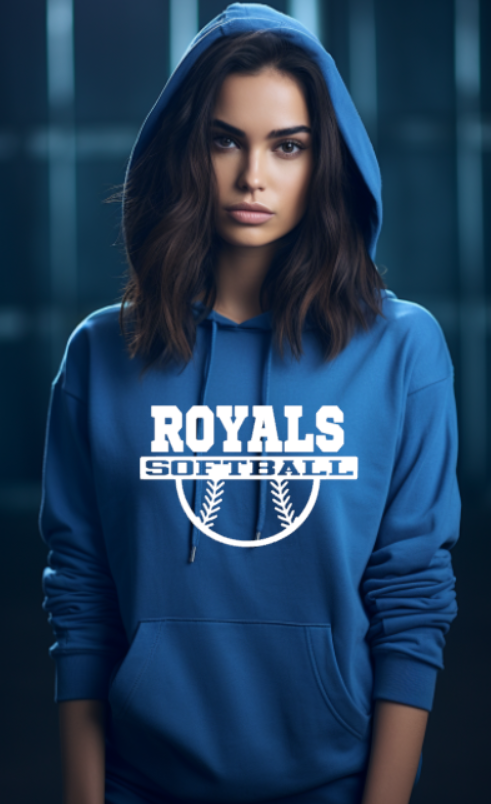Royals Softball BLUE Softstyle Hoodie Adult - customization available