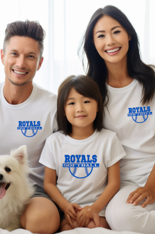 Royals Softball WHITE YOUTH Softstyle Tee - Customization Available