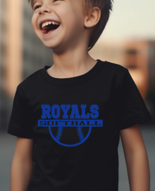 Royals Softball BLACK YOUTH Softstyle Tee - Customization Available