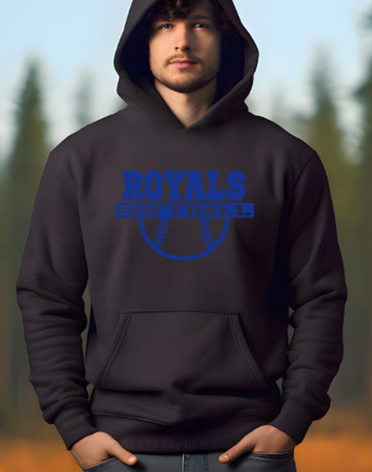 Royals Softball BLACK Softstyle Hoodie Adult - customization available