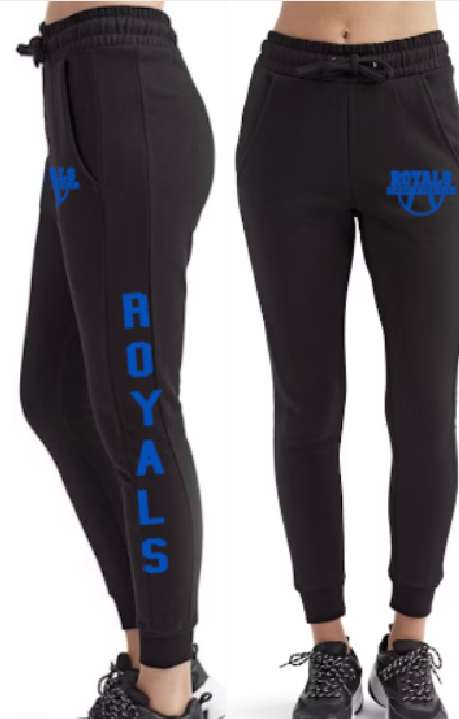 Royals Softball BLACK Ladies Fitted Jogger Pants