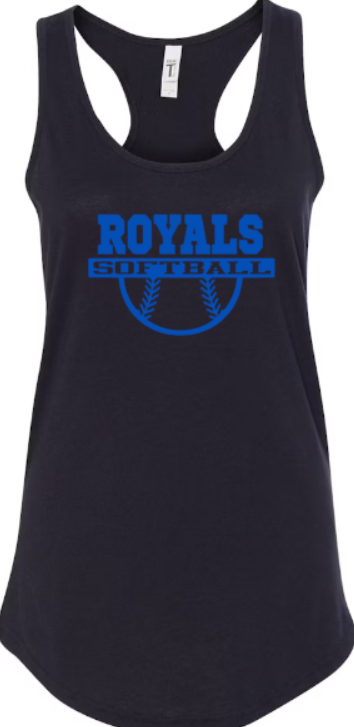 Royals Softball BLACK Racerback NL tank