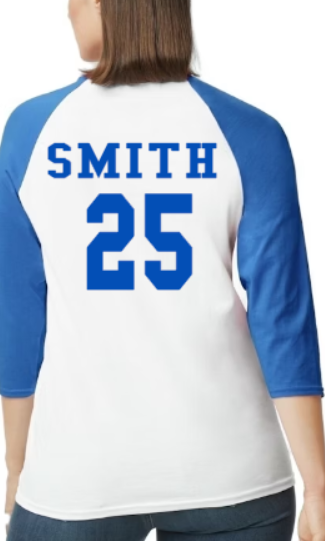 Royals Softball/Baseball Customizable Unisex Raglan
