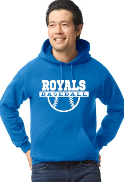 Royals Baseball BLUE Softstyle Hoodie Adult - customization available