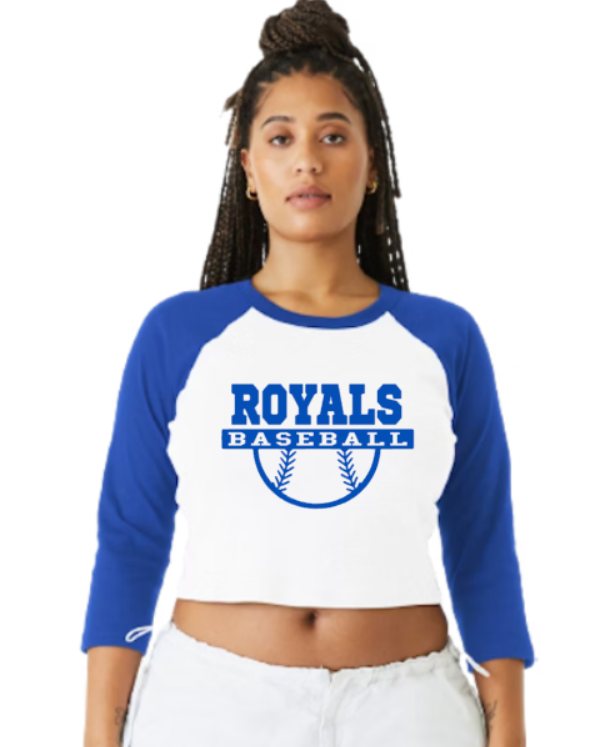 Royals Baseball Crop Raglan