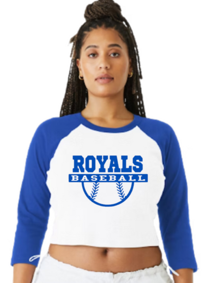 Royals Baseball Crop Raglan