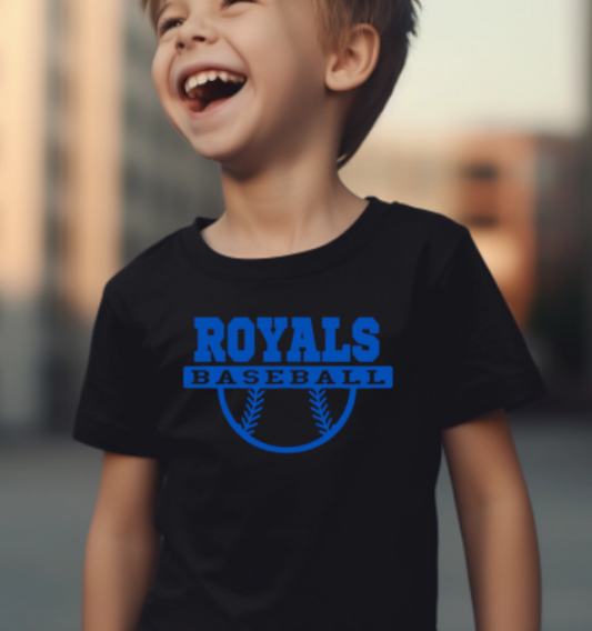 Royals Baseball BLACK YOUTH Softstyle Tee - Customization Available