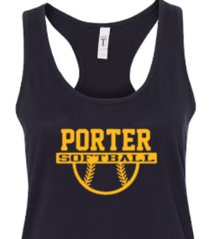 Porter Softball Racerback NL fitted ladies tank