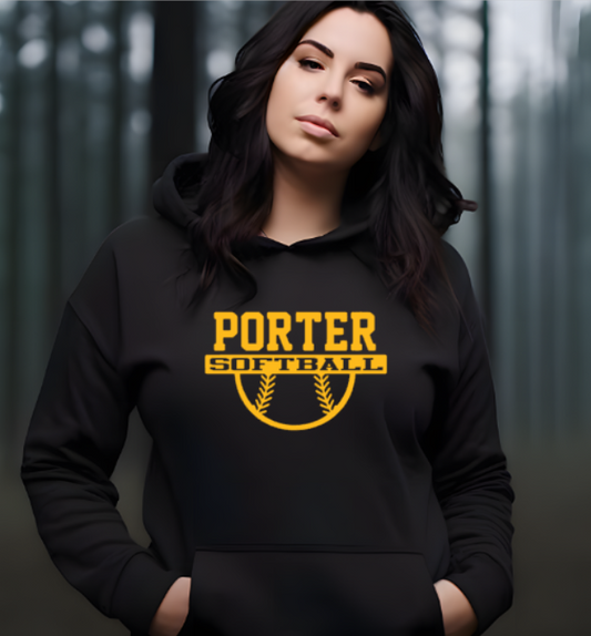 Porter Softball Softstyle Hoodie Adult - customization available