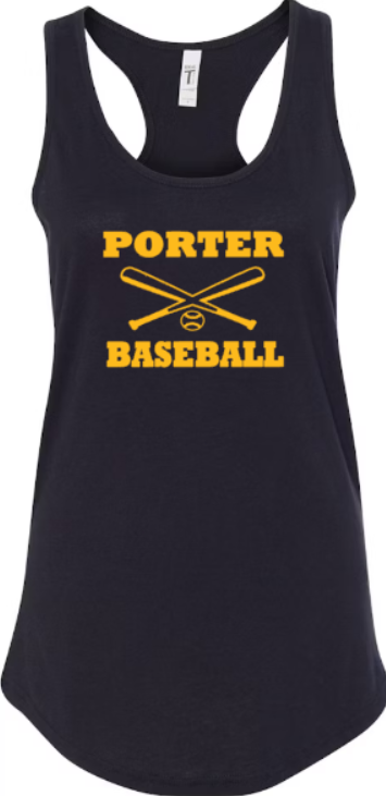 Porter Baseball Racerback NL fitted ladies tank