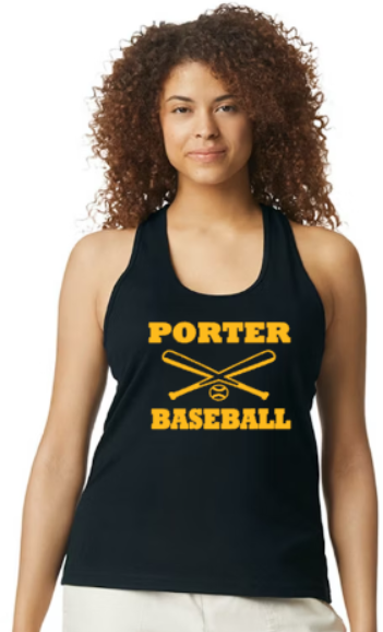 Porter Baseball Racerback Softstyle adult tank