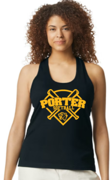 Porter Softball Racerback Softstyle adult tank