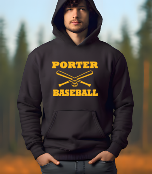 Porter Baseball Softstyle Hoodie Adult - customization available
