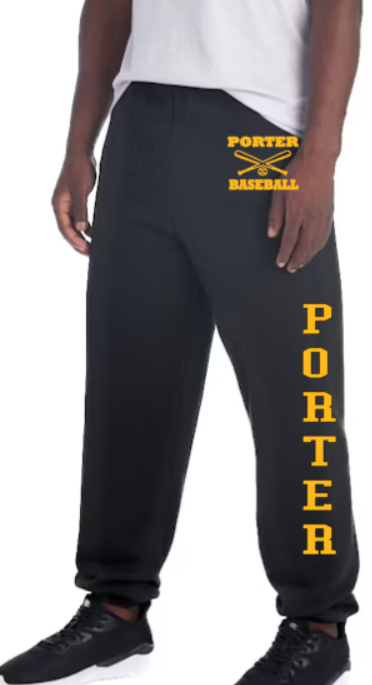 Porter baseball Sweatpants Youth to Adult