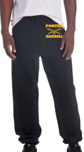 Porter baseball Sweatpants Youth to Adult