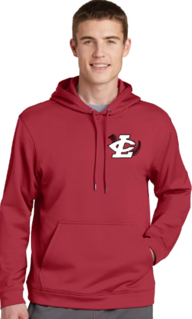 CLLL Adult Sport Tek Hooded Wick Fleece Hooded Sweatshirt RED