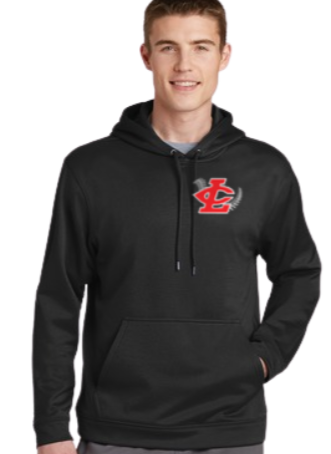 CLLL Adult Sport Tek Hooded Wick Fleece Hooded Sweatshirt BLACK