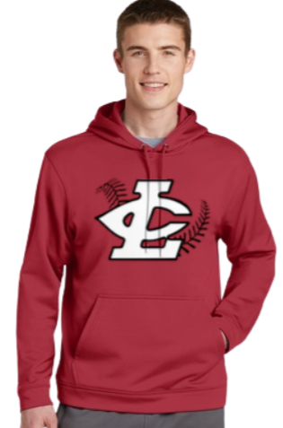 CLLL Adult Sport Tek Hooded Wick Fleece Hooded Sweatshirt RED