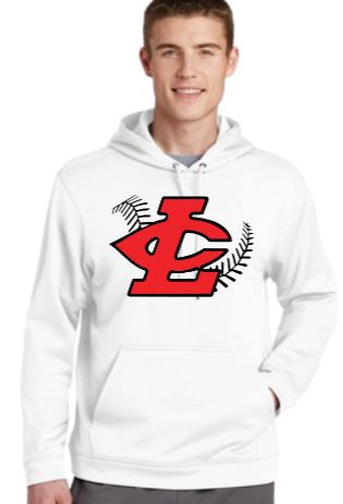 CLLL Adult Sport Tek Hooded Wick Fleece Hooded Sweatshirt WHITE