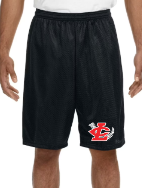 CLLL Mesh Shorts Youth (6") to Adult (7 to 9"inseam adut) BLACK