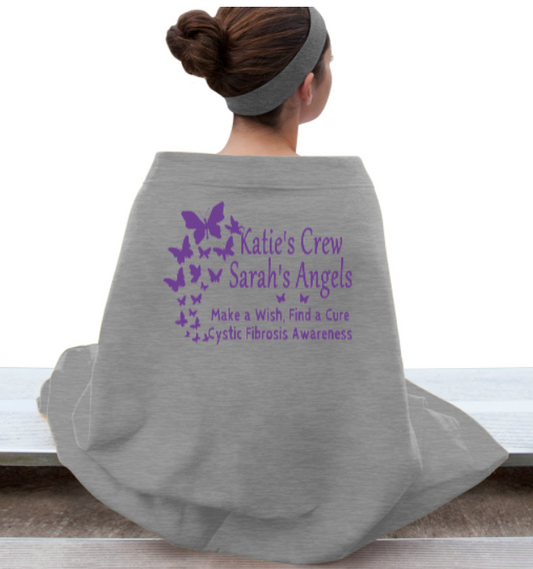 Katie's Crew Sarah's Angels Stadium Blanket Grey with Purple