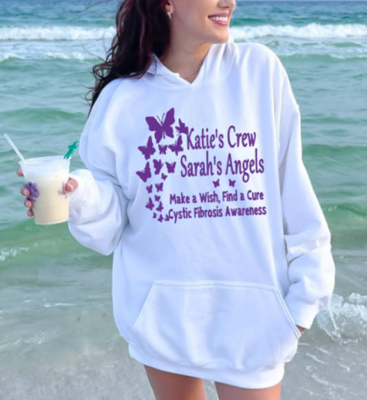 Katie's Crew Sarah's Angels Softstyle Hoodie Adult - WHITE - customization available