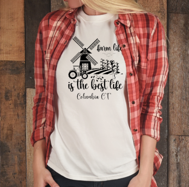 Columbia CT Farm Life Softstyle Gildan Tshirt Adult.  Multiple Colors - Customizable